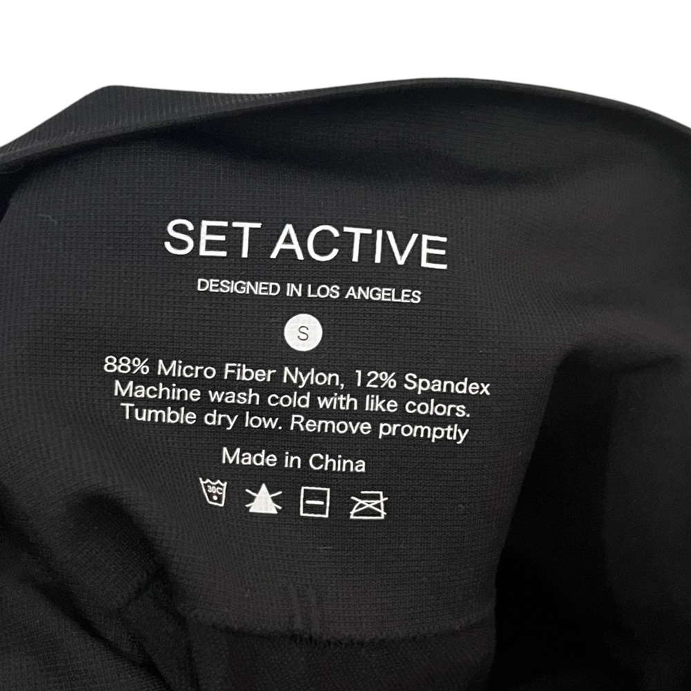 SET ACTIVE SCULPTFLEX Women's Small Black Compression Workout Leggings Yoga Gym - Picture 7 of 7